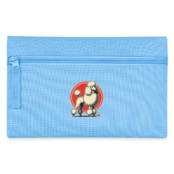 Caniche rétro majestueux - Trousse - bleu clair - Devant