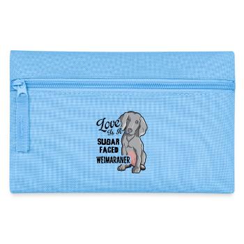 Love is a Sugar Faced Weimaraner - Pencil Case - light blue - Front