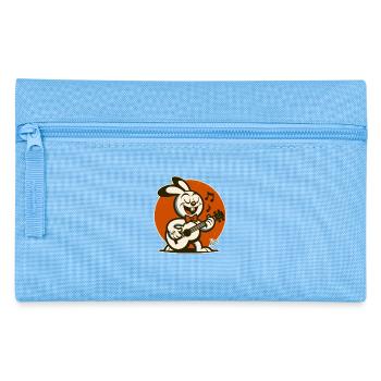 Lapin chantant joyeux avec guitare - Trousse - bleu clair - Devant