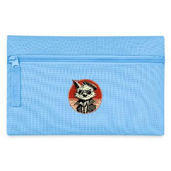 Disheveled old detective dog - Pencil Case - light blue - Front