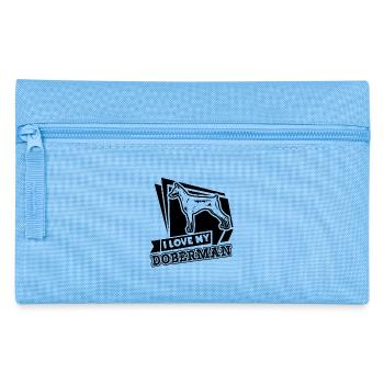 Love My Doberman Pinscher - Pencil Case - light blue - Front