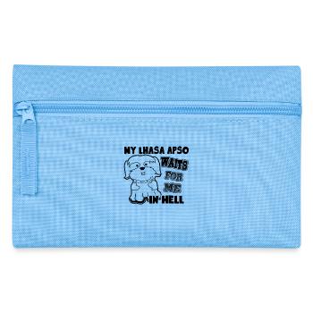 My Lhasa Apso Waits For me In Hell - Pencil Case - light blue - Front