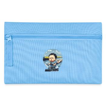 Crying baby "I hate marathons" - Pencil Case - light blue - Front