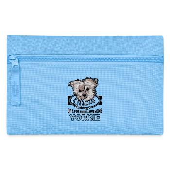 Mom Of A Freaking Awesome Yorkie - Pencil Case - light blue - Front