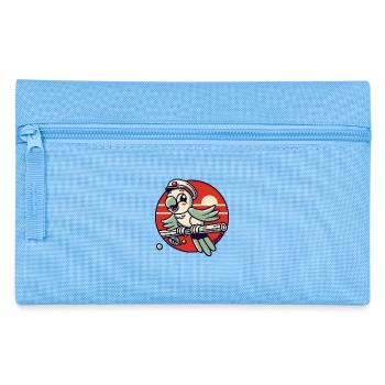 Kapitän Dschungel Papagei - Federtasche - Hellblau - Vorne
