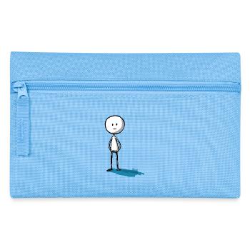Minimalist and funny, the stick figure - Pencil Case - light blue - Front