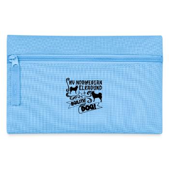 Norwegian Elkhound Is An Agility - Pencil Case - light blue - Front