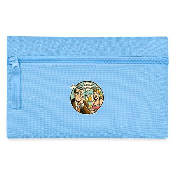 Man with woman on the beach boring blah blah blah - Pencil Case - light blue - Front