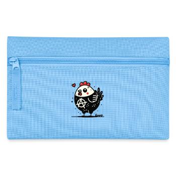 Lustiges Anarchie-Huhn - Federtasche - Hellblau - Vorne
