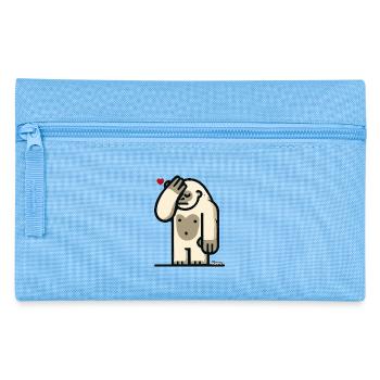 Facepalm gorilla touches his head - Pencil Case - light blue - Front