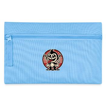 Cheerful little rascal monkey - Pencil Case - light blue - Front
