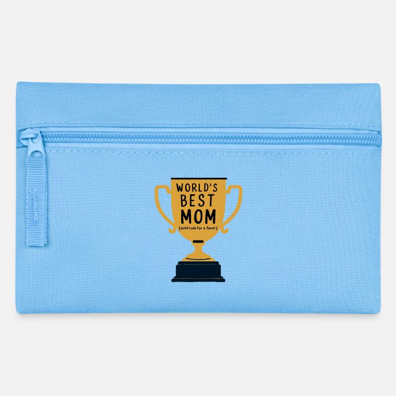 World's Best Mom Trophy - Pencil Case - light blue