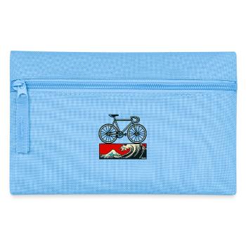 Japanisches Kanagawa Keirin Stahlbike Rennrad - Federtasche - Hellblau - Vorne