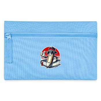 Crayon cool avec livre et pouces vers le haut - Trousse - bleu clair - Devant