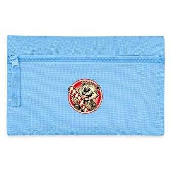 Funny animal in suit with candy cane - Pencil Case - light blue - Front