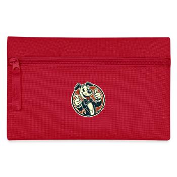 Drôle de chien rétro pouces vers le haut - Trousse - rouge - Devant