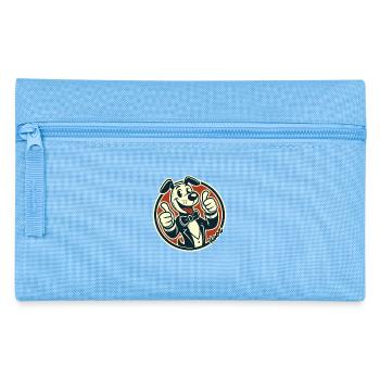 Lustiger Retro Hund Daumen Hoch - Federtasche - Hellblau - Vorne