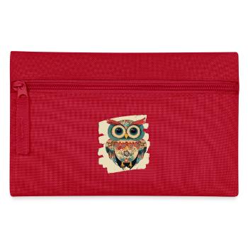 Eule - Federtasche - Rot - Vorne