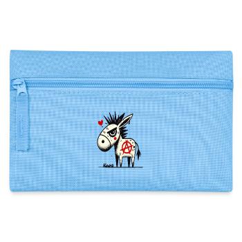 Rebellious & Funny: Anarchy Punk Donkeys - Pencil Case - light blue - Front