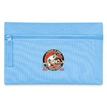 Help, rescue and be friends – dog & cat - Pencil Case - light blue - Front