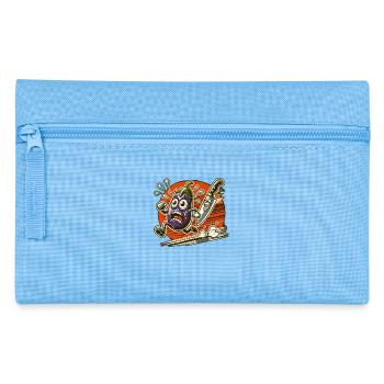 Aubergine on the run from the chef's knife - Pencil Case - light blue - Front