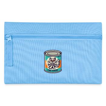 Retro Cat Food Tin "Doodo Cat" - Pencil Case - light blue - Front