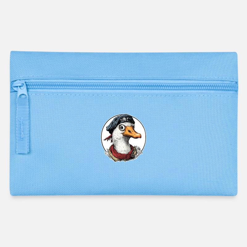 Lustiges Abenteuer: Piraten Gans - Federtasche - Hellblau