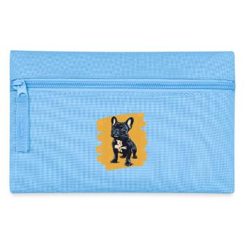 Frenchie French Bulldog - Pencil Case - light blue - Front