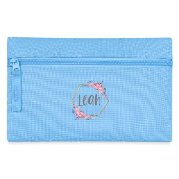Leah Girl Name Personalized Gift - Pencil Case - light blue - Front