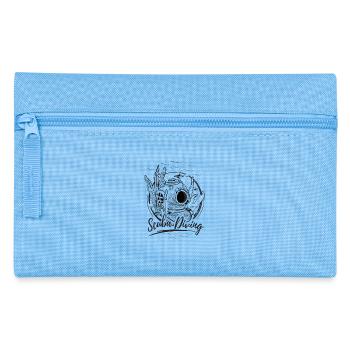 Diving Helmet Drawing - Diving, Shark - Pencil Case - light blue - Front
