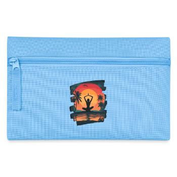 Yoga Namaste Meditation - Federtasche - Hellblau - Vorne