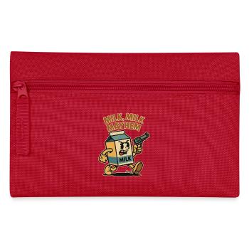 A milk, milk carton in retro madness - Pencil Case - red - Front