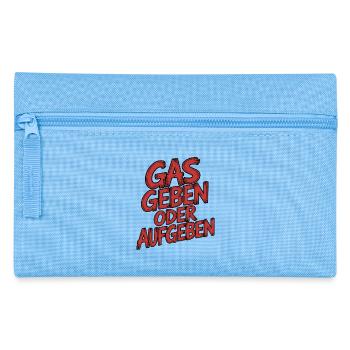 Gas geben oder Aufgeben - Federtasche - Hellblau - Vorne