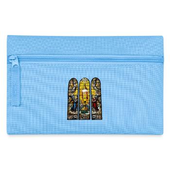 Bier Kirchen Fenster Männertag Himmelfahrt - Federtasche - Hellblau - Vorne
