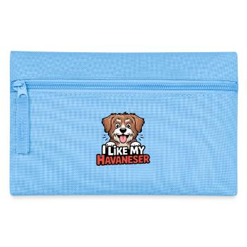 J’aime mon amour de chien bichon havanais - Trousse - bleu clair - Devant