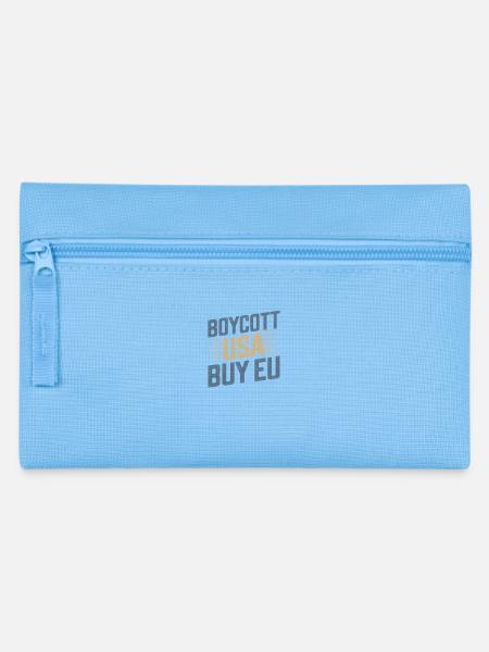 Pro-Europe Boycott USA Buy EU - Federtasche - Hellblau