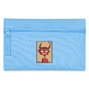 Grinning devil as a stamp - Pencil Case - light blue - Front