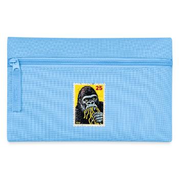 Gorille mange des nouilles – Timbre de bande dessinée - Trousse - bleu clair - Devant