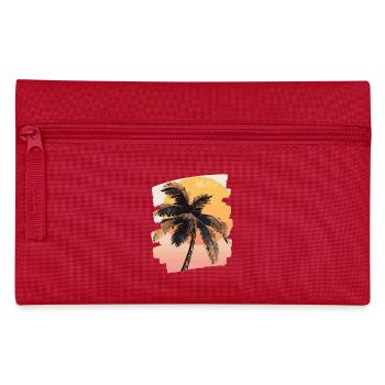 Palmier Coucher de soleil Somme - Trousse - rouge - Devant