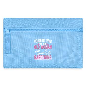 Powerful Woman Who Loves Gardening Humor - Pencil Case - light blue - Front
