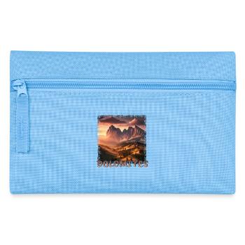Schöne Dolomiten Wanderung Tirol Sonnenuntergang - Federtasche - Hellblau - Vorne