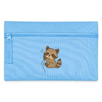 Snuggled up raccoon - Pencil Case - light blue - Front