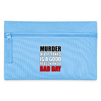 Le meurtre – une bonne raison et une mauvaise journée - Trousse - bleu clair - Devant