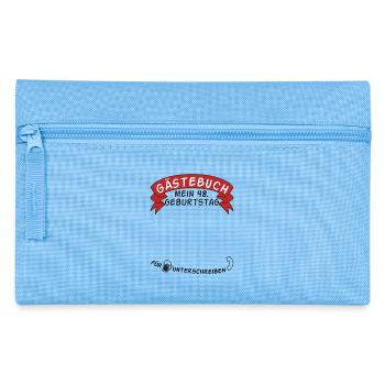 Gästebuch Mein 48. Geburtstag Geschenkidee - Federtasche - Hellblau - Vorne