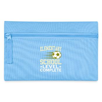 Funny Elementary Completed Soccer Vibe - Pencil Case - light blue - Front
