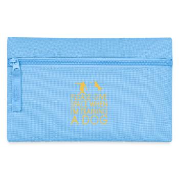 Donner de l’espace quand je m’entraîne à un frisbee pour chien Humour - Trousse - bleu clair - Devant