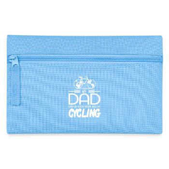 Mon père pourrait vous botter les fesses au cyclisme Citation amusante - Trousse - bleu clair - Devant