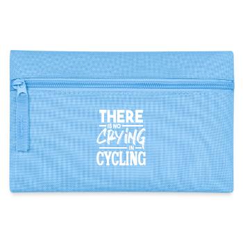 There Is No Crying In Cycling Motivational Bike - Federtasche - Hellblau - Vorne