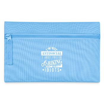 Je ne suis pas antisocial, je préfère simplement faire du vélo plutôt que des gens - Trousse - bleu clair - Devant