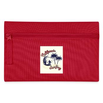 California Surfing Palm Design - Pencil Case - red - Front